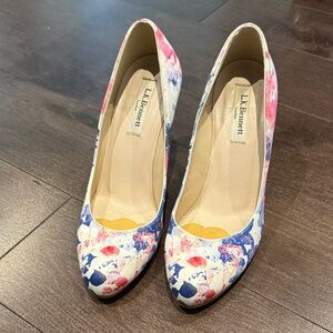 LK Bennett Multicolor Floral Heels